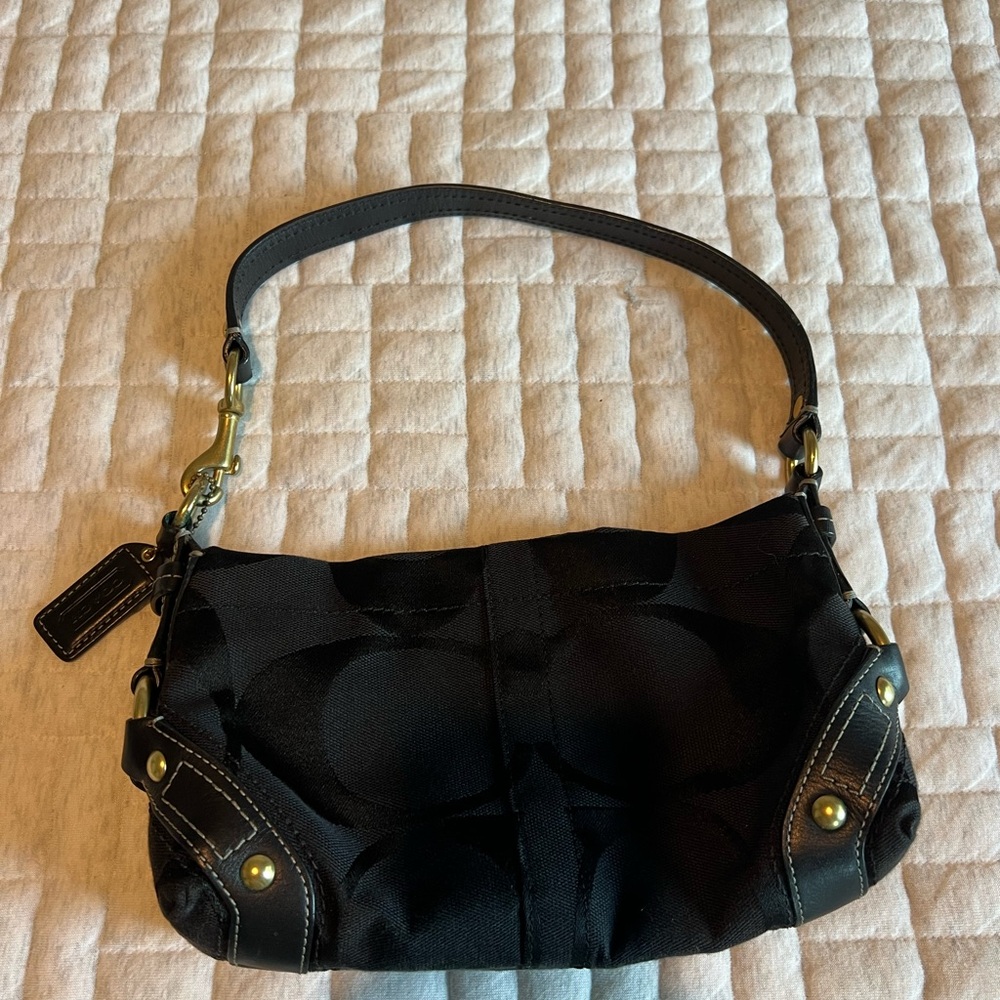 Coach black shoulder bag